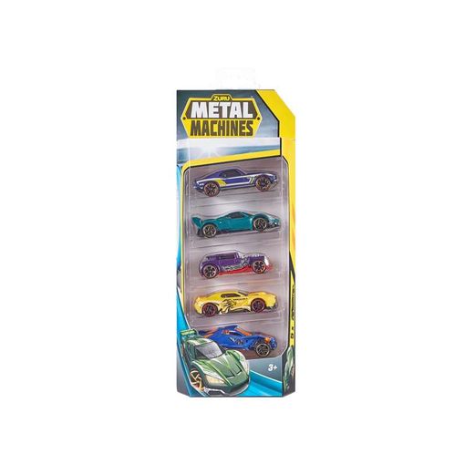 Pack 5 Coches Metal Machines Mod. Sdos. (zuru - 6709)