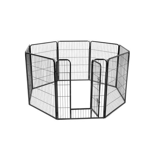 Parque para mascotas rectangular 4 paneles PawHut 109x74x71cm