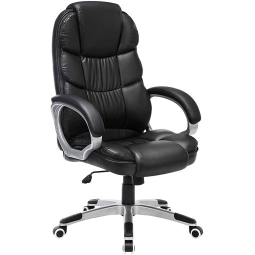 SONGMICS Silla de Oficina Ergonómica Negro