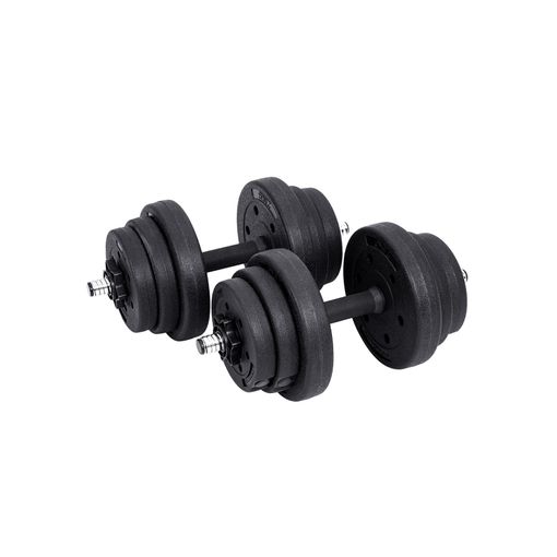 Juego De Mancuernas Ajustables Homcom Acero Hdpe Arena 25 Kg Negro con  Ofertas en Carrefour