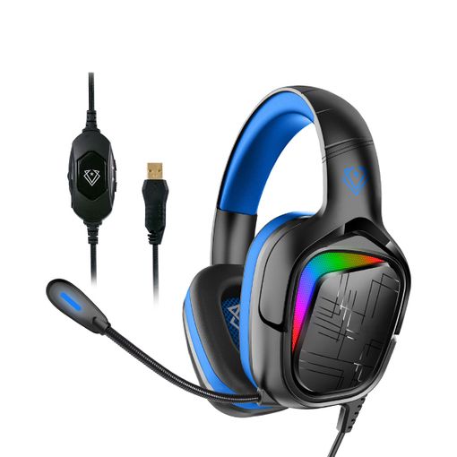Auriculares Casco Gaming Smartek Estéreo Con Cable Y Micrófono - Azul