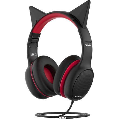 Auriculares Para Niños Orejas Desmontables Promate Simba Negro con Ofertas  en Carrefour