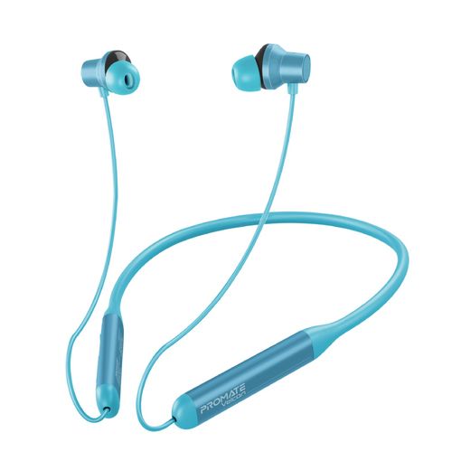 Auriculares Inalámbricos Bluetooth Para Cuello Cancelación De Ruido Activa  Anc 35 Horas De Batería Promate Velcon Azul con Ofertas en Carrefour