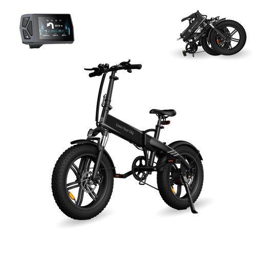 Bicicleta eléctrica plegable Xiaomi ADO A20 Air, App, Aut 100km, Correa de  carbono, Frenos hidráulicos, Pantalla IPX7 IPS, Gris