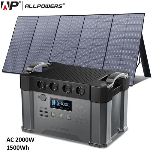 Allpowers Panel Solar Plegable De 100w 18v Portatil Impermeable Cargador  Solar Para Estación Eenergía Bluetti Ecoflow Y Otros con Ofertas en  Carrefour