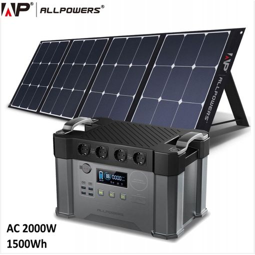 Estación De Energia Portatil Allpowers 2000w - 1500wh + Panel