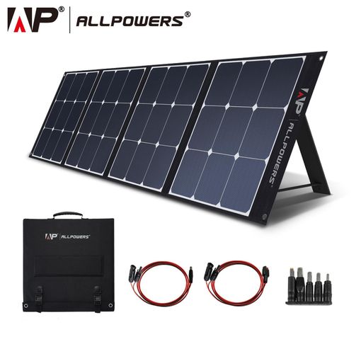 Allpowers Panel Solar Plegable De 200w 18v Portatil Impermeable