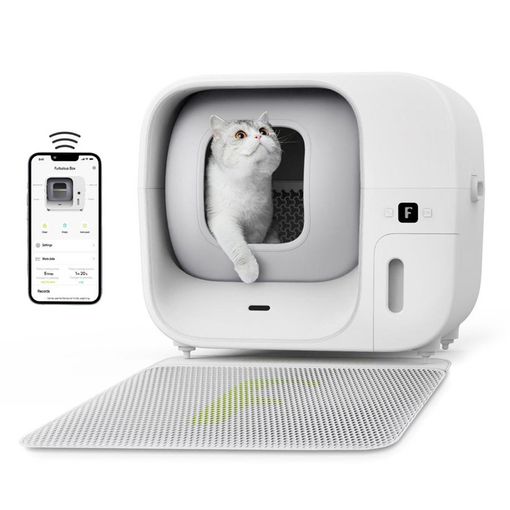 Arenero Gatos Autolimpiable Con App Control Blanco 60l Furbulous