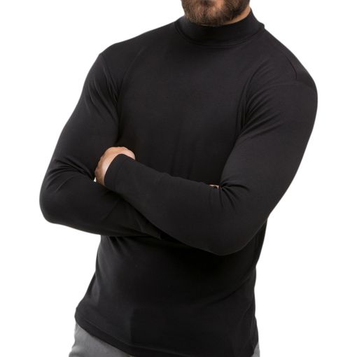 Vka28 Jersey De Hombre Mod. Raphael Camiseta Con Cuello Alto Slim Fit | Negro - M-l con Ofertas en Carrefour | Ofertas Online