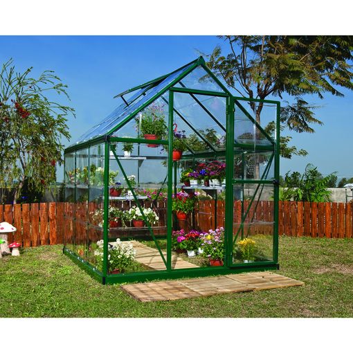 Palram - Canopia Harmony Invernadero De Jardín Policarbonato Transparente  247x185x208 Cm Gris con Ofertas en Carrefour