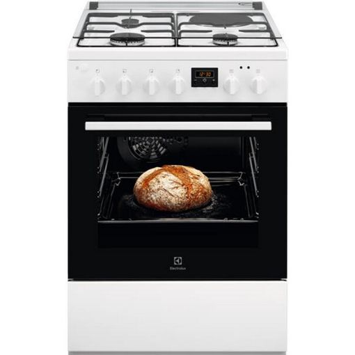 Sauber SCW4GN Cocina de Gas Natural 4 Zonas + Horno Blanca