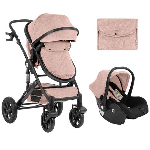 carrito de bebé 3 piezas Noble 3 en 1 rosa – carritosMDR