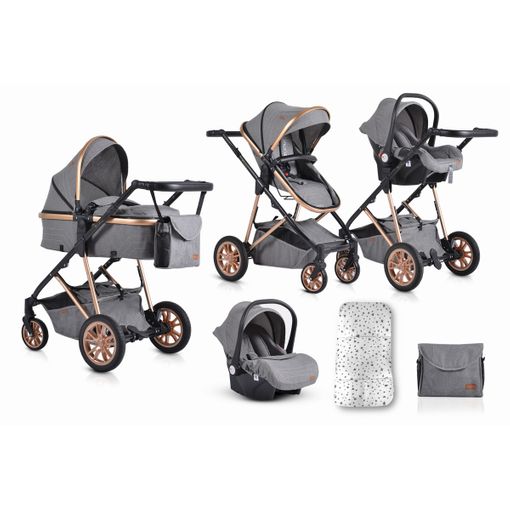 Kinderkraft A-TOUR Carrito Bebé 3 Piezas, 3 en 1 Capazo, Silla