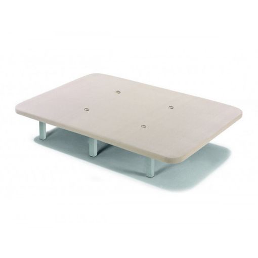 Base Tapizada Beige Con Patas De Madera Plata, Medidas 90x200 Cm, Tejido  3d Transpirable con Ofertas en Carrefour