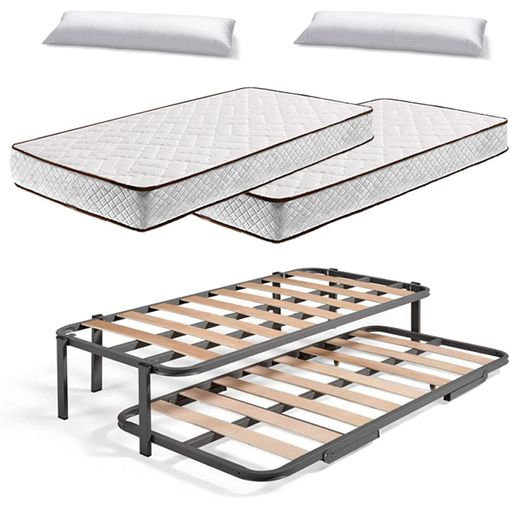 Cama Nido - Somier Superior Con Patas + Somier Inferior Con Patas