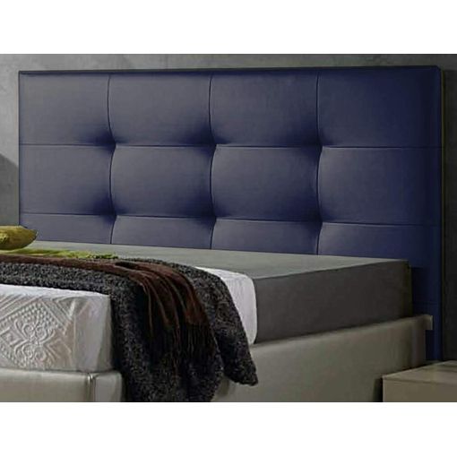 Cabecero De Cama 120 Capitone Cuadros Polipiel 152X57X5Cm Gris