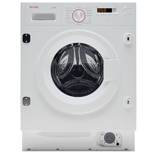 Lavadora 7 Kg carga frontal blanca con 16 programas de lavado