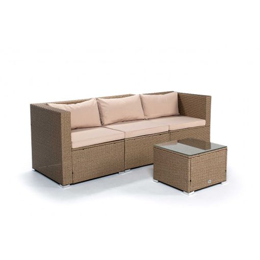 Conjunto Muebles Terraza Sillones, Sofá Y Mesita Ratán Aktive con Ofertas  en Carrefour