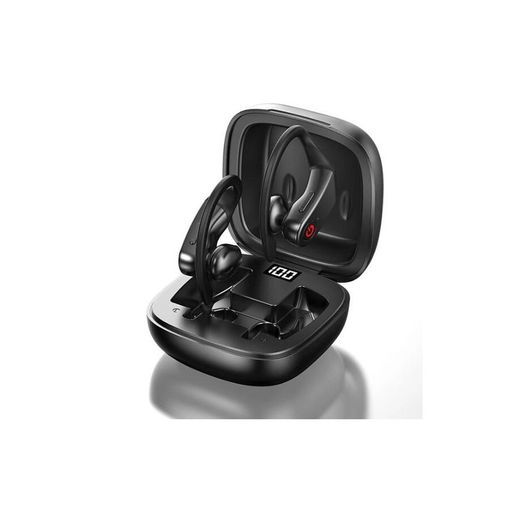 Mini Auriculares Inalámbricos Smartek Deportivos Bluetooth 5.3 Conducción  Ósea Con Clip Oreja - Negro