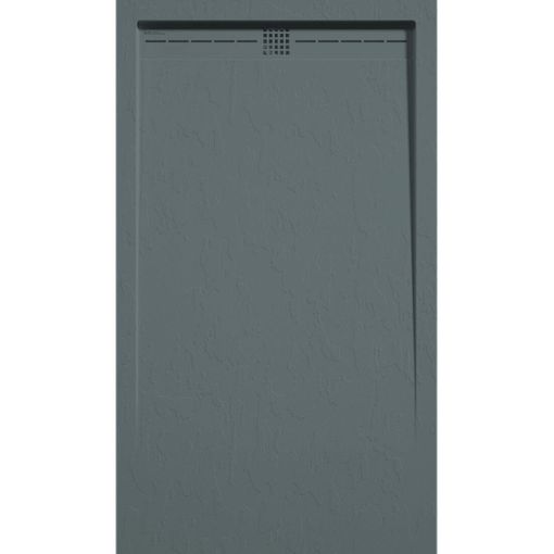 Plato De Ducha De Resina Gel Coat Slate 150 X 85 X 3 Cm Acabado Pizarra