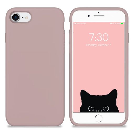 Funda de silicona líquida para iPhone 8, carcasa de goma de Gel para iPhone  7, protección de cuerpo completo a prueba de golpes, 4,7 - AliExpress