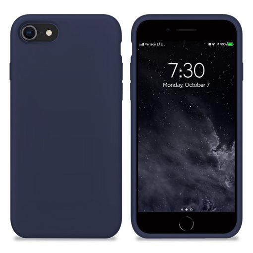 Funda Silicona para Apple iPhone 7 / 8 / SE 2020 Azul Medianoche  Librephonia