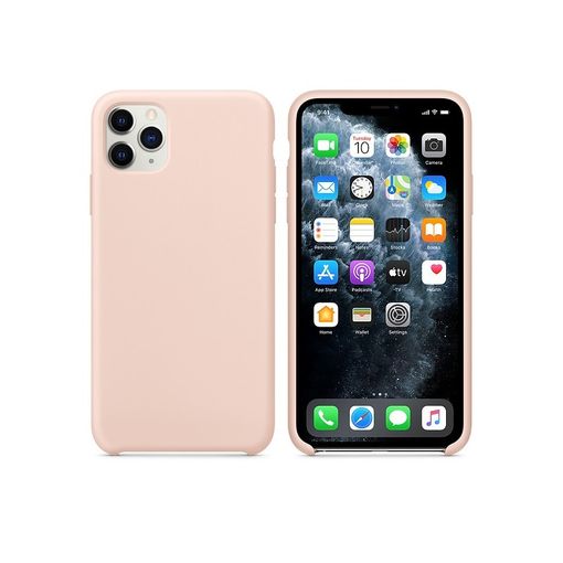 Funda de Silicona con Logo para iPhone Color Rosa Arena