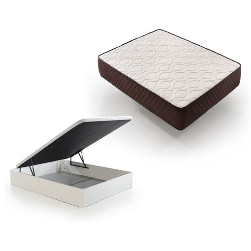 Pack Colchon + Canape Abatible Descansin, 105 X 190, Beis, Maxima  Comodidad, Gran Almacenaje con Ofertas en Carrefour