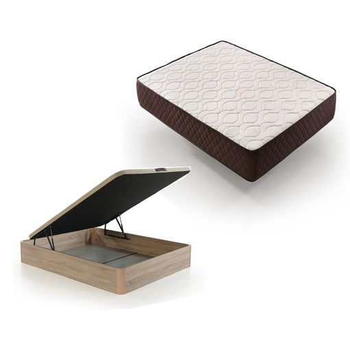 Pack Colchon + Canape Abatible Descansin, 135 X 190, Beis, Maxima  Comodidad, Gran Almacenaje con Ofertas en Carrefour