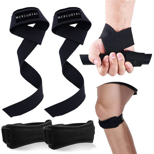 Mercuryal Pack Straps Gym + Rodilleras Crossfit - Straps Powerlifting - Rodilleras  Powerlifting - Complemento Para El Gimnasio con Ofertas en Carrefour