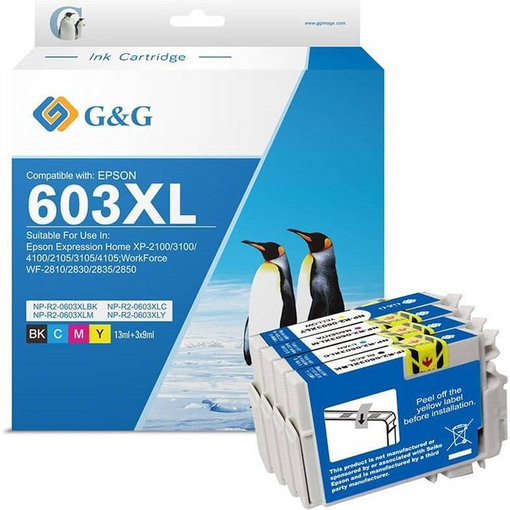 Tinta G&g Compatible Epson 603xl T03a1, T03a2, T03a3, T03a4 Multicolor Pack  4 con Ofertas en Carrefour