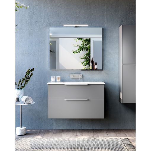 Mueble De Baño Suspendido Con Lavabo Cerámico