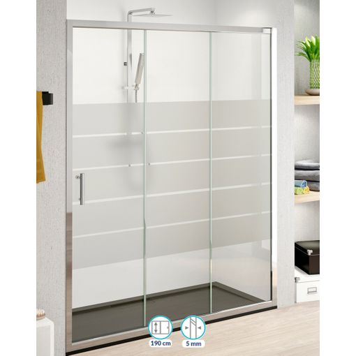 Mamparas ducha Panel Pantalla Fija cristal 10mm templado para baño