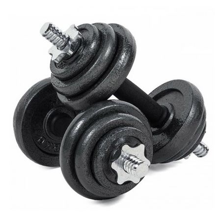 Mancuernas Pesas De Disco 20kg Total 10kg+10kg Fitness Musculación Gimnasio  Pesos Metal con Ofertas en Carrefour