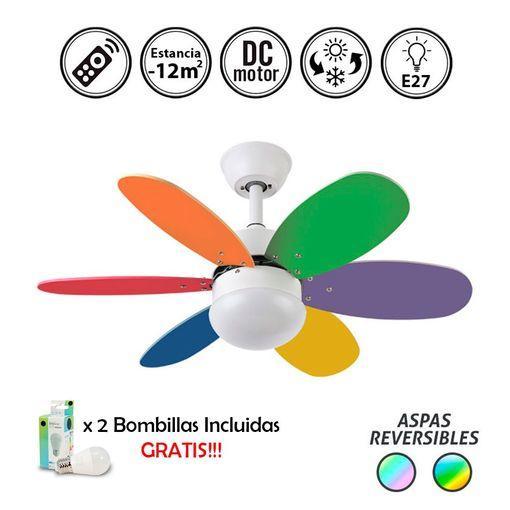 Ventilador De Techo Silencioso, 132 Cm, Temporizador, Universal Blue con  Ofertas en Carrefour