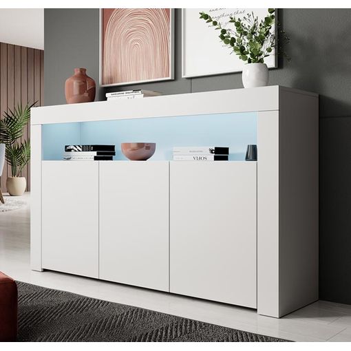 Mueble de Salon Moderno con aparador iluminado