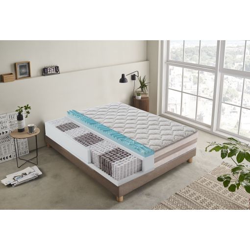 Colchon Muelles Ensacados 90x190 Perla Spring, Altura 25 Cm, Multicapa,  Antiestres, Ergonomico Y Transpirable. Firmeza 3/5 Media con Ofertas en  Carrefour