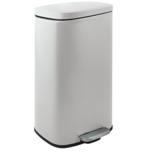 Cubo Basura De Acero C/pedal Spirellaakira50l 42,7x29,7x64,3 Blanco con  Ofertas en Carrefour