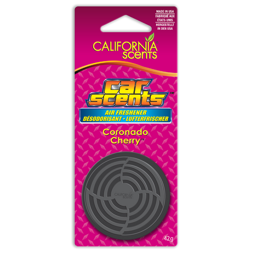 Pack 12 - California Car Scents: Ambientador de Coche con Fragancia. Olor y  Esencias a Coronado Cherry. Olor Piruleta de Cereza (Lata 42g)