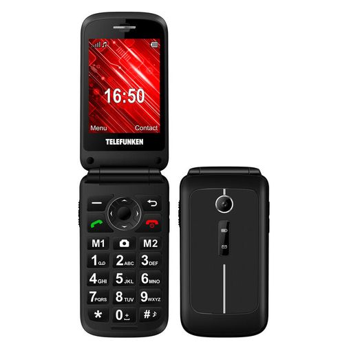 Teléfono Móvil Telefunken S415 para Personas Mayores/ Negro