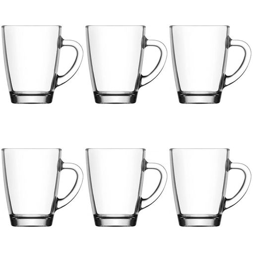 Set De 6 Tazas Transparentes De 300ml Mug De Vidrio con Ofertas en  Carrefour