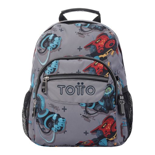 un poco profundo leopardo Mochila Escolar Gris Con Robots Totto Tempera 2ys con Ofertas en Carrefour  | Ofertas Carrefour Online