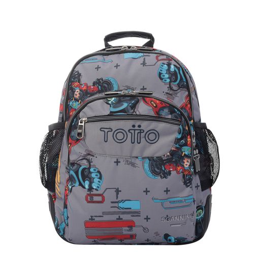 Mochila Escolar Gris Con Robots Totto Crayoles 2ys con Ofertas en Carrefour