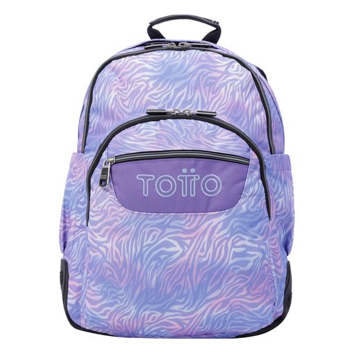 Mochila Escolar Morado Cebra Totto Crayoles 2qh con Ofertas en Carrefour