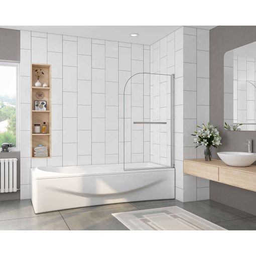 Mampara De Bañera 80x140cm Pivotante Simple 1 Hoja+toallero 40cm Aica con  Ofertas en Carrefour