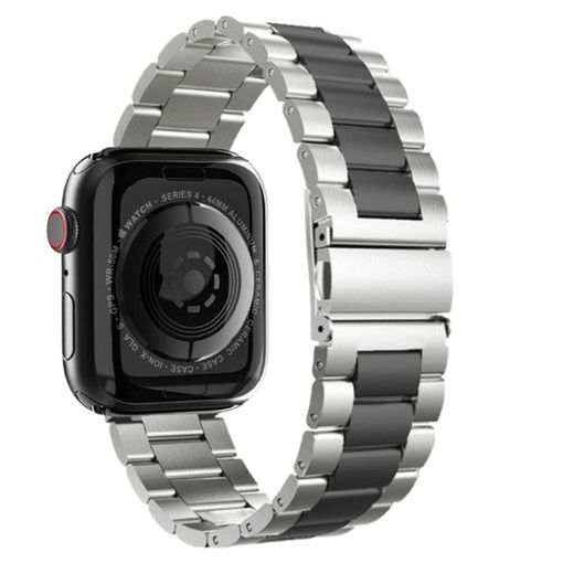 Correa Acero Inoxidable Ajustable Gris Y Negro Para Apple Watch Series Se  2022 40mm con Ofertas en Carrefour | Ofertas Carrefour Online