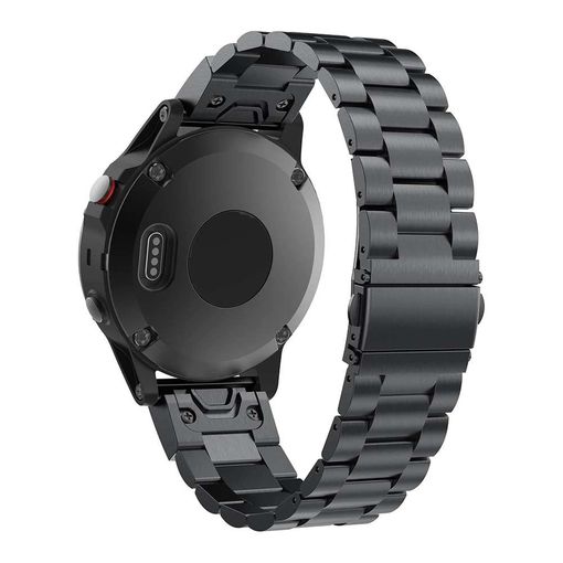 Compre Lienzo + Correa de Reloj de Nylon de Banda de Cuero Genuino Para Garmin  Fenix ​​5 Plus / Fenix ​​3 - Negro en China