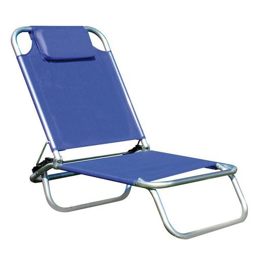 Silla de Playa Baja Aluminio Textil Azul