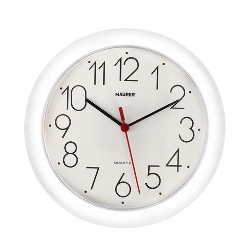 Reloj De Pared 25 Cm Color Blanco..