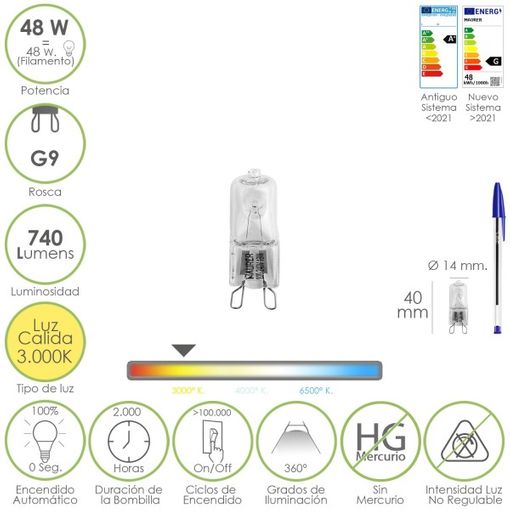 Bombilla Halógenos Led Gu10 Potencia 6w Luz Cálida Pack 12 con Ofertas en  Carrefour